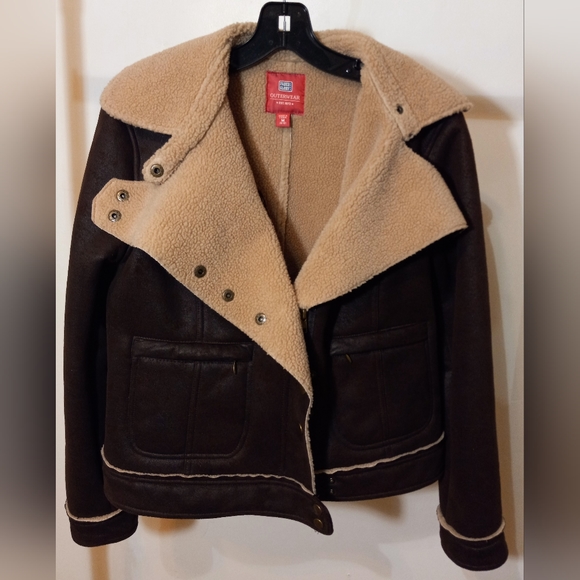 Women's Brown Two-Tone Winter Coat- Small/Medium - Picture 2 of 8